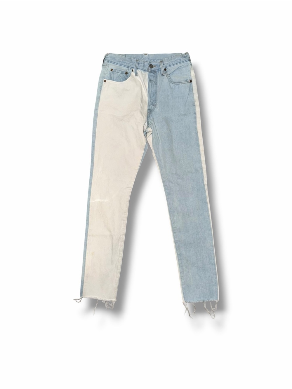 Sample pair of Levi's Two-Tone Light Blue & White Jeans 27